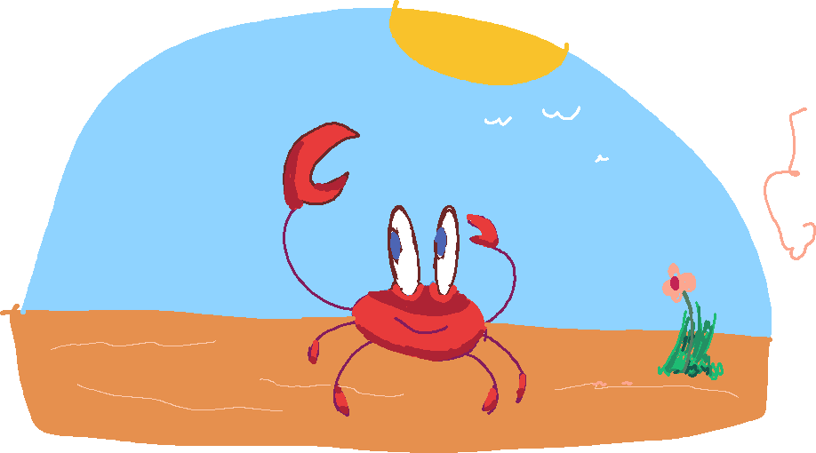 crab at the beach